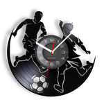Horloge Murale Vinyle Football — Décoration Disque Vinyle pour Fan de Foot - Vignette | La Belle Horloge