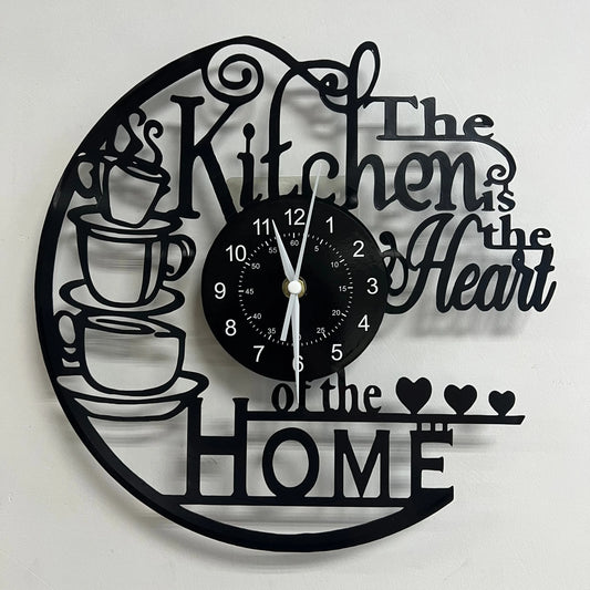 Creative Black Vinyl Record Wall Clock Silent Clock Suitable for Bar Coffee Shop Living Room Home Decoration Special Gift