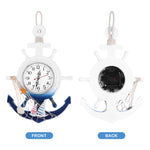 Horloge Marine Murale avec Ancre et Gouvernail - Vignette | La Belle Horloge
