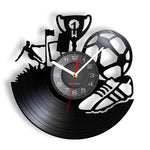 Horloge Murale Vinyle Football — Décoration Disque Vinyle pour Fan de Foot - Vignette | La Belle Horloge