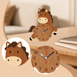 Horloge de Bureau en Bois Cheval – Silencieuse et Décorative - Vignette | La Belle Horloge