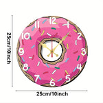 Horloge murale de cuisine donut rose — design original, silencieuse - Vignette | La Belle Horloge