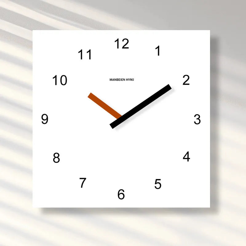 Nouvelle Horloge Murale Sans Perçage 2026 – Design Carré Moderne Et Simple, Horloge Murale Créative Pour Salon Et Décoration Intérieure