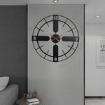 Horloge Murale Géante "Solaris" – Design Scandinave en Fer Forgé - Vignette | La Belle Horloge