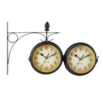 Horloge de Gare Double Face Rétro Vintage avec Potence - Vignette | La Belle Horloge