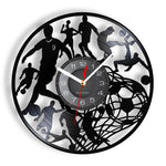 Horloge Murale Vinyle Football — Décoration Disque Vinyle pour Fan de Foot - Vignette | La Belle Horloge