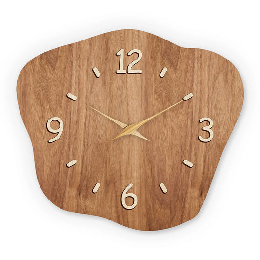 Horloge Murale En Bois Et Porcelaine De Style Rétro Français, Avec Cristaux Irréguliers, Pour Salon, Chambre, Cuisine, Décoration De La Maison, Horloge À Quartz Silencieuse, Cadeau De Vacances, 12 Pouces, 14 Pouces, 16 Pouces (Pile Non Incluse)