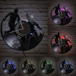 Horloge Murale Vinyle Football — Décoration Disque Vinyle pour Fan de Foot - Vignette | La Belle Horloge