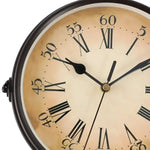 Horloge murale double face en fer forgé — style gare, potence 30 cm - Vignette | La Belle Horloge