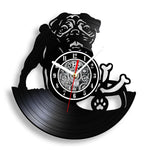 Horloge Vinyle Bouledogue — Déco Murale Amoureux des Chiens - Vignette | La Belle Horloge