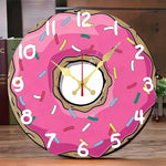 Horloge murale de cuisine donut rose — design original, silencieuse - Vignette | La Belle Horloge