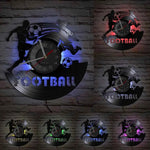 Horloge Murale Vinyle Football — Décoration Disque Vinyle pour Fan de Foot - Vignette | La Belle Horloge