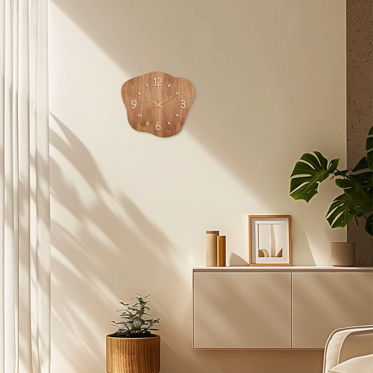Horloge Murale En Bois Et Porcelaine De Style Rétro Français, Avec Cristaux Irréguliers, Pour Salon, Chambre, Cuisine, Décoration De La Maison, Horloge À Quartz Silencieuse, Cadeau De Vacances, 12 Pouces, 14 Pouces, 16 Pouces (Pile Non Incluse)