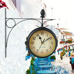 Horloge de Gare Double Face Rétro Vintage avec Potence - Vignette | La Belle Horloge