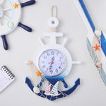 Horloge Marine Murale avec Ancre et Gouvernail - Vignette | La Belle Horloge