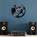 Horloge Murale Vinyle Football — Décoration Disque Vinyle pour Fan de Foot - Vignette | La Belle Horloge