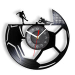 Horloge Murale Vinyle Football — Décoration Disque Vinyle pour Fan de Foot - Vignette | La Belle Horloge