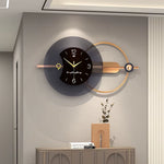 Horloge Murale Noir et Or Design Contemporain – Pendule Salon Silencieuse Élégante - Vignette | La Belle Horloge