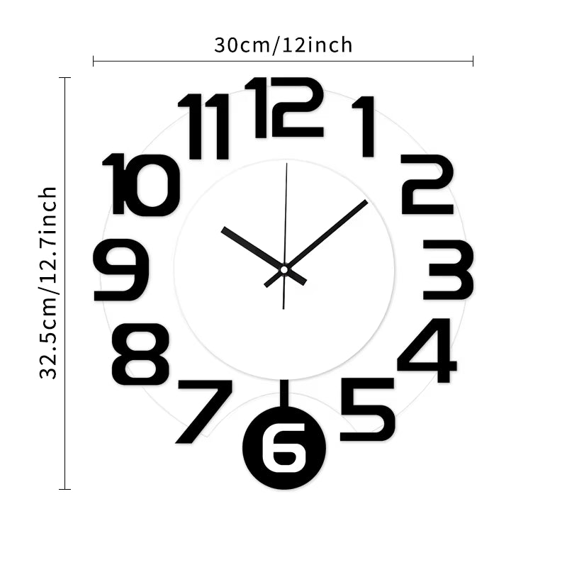 Modern Wall Clocks with Silent Pendulum Function Are Suitable for Living Rooms, Offices, Bedrooms, and Home Decor