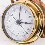 Horloge Marine "Amiral" – Boîtier en Cuivre & Style Station Météo Vintage - Vignette | La Belle Horloge