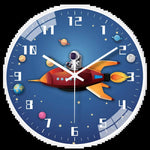 Horloge Murale Enfant Espace Astronaute – Chambre Garçon Silencieuse Design Cosmos - Vignette | La Belle Horloge