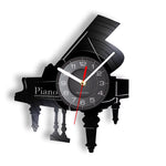 Horloge Vinyle Piano — Déco Murale Pianiste & Mélomane - Vignette | La Belle Horloge