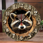Horloge Murale "Esprit Sauvage" en Bois – Design Animalier & Quartz Silencieux - Vignette | La Belle Horloge