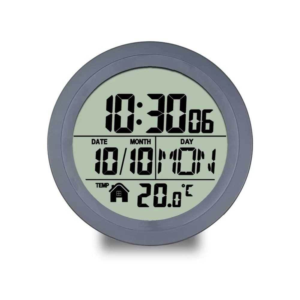 No Punching Suction Cup Clock Home Clock Waterproof Bathroom Washroom Kitchen Clock LCD Digital Display Temperature Detector