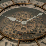 Horloge Murale Engrenages Mobiles Silencieuse – Style Steampunk Chiffres Romains - Vignette | La Belle Horloge