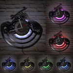 Horloge Murale "American Chopper" – Vinyle Recyclé & Design Moto Custom - Vignette | La Belle Horloge