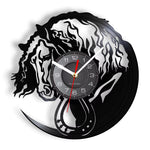 Horloge Murale Vinyle "Chevaux Sauvages" – Design Équin 3D & Éclairage LED - Vignette | La Belle Horloge