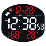 Horloge Murale "Mirrored Prism XL" – Écran LED Couleurs & Station Météo - Vignette | La Belle Horloge