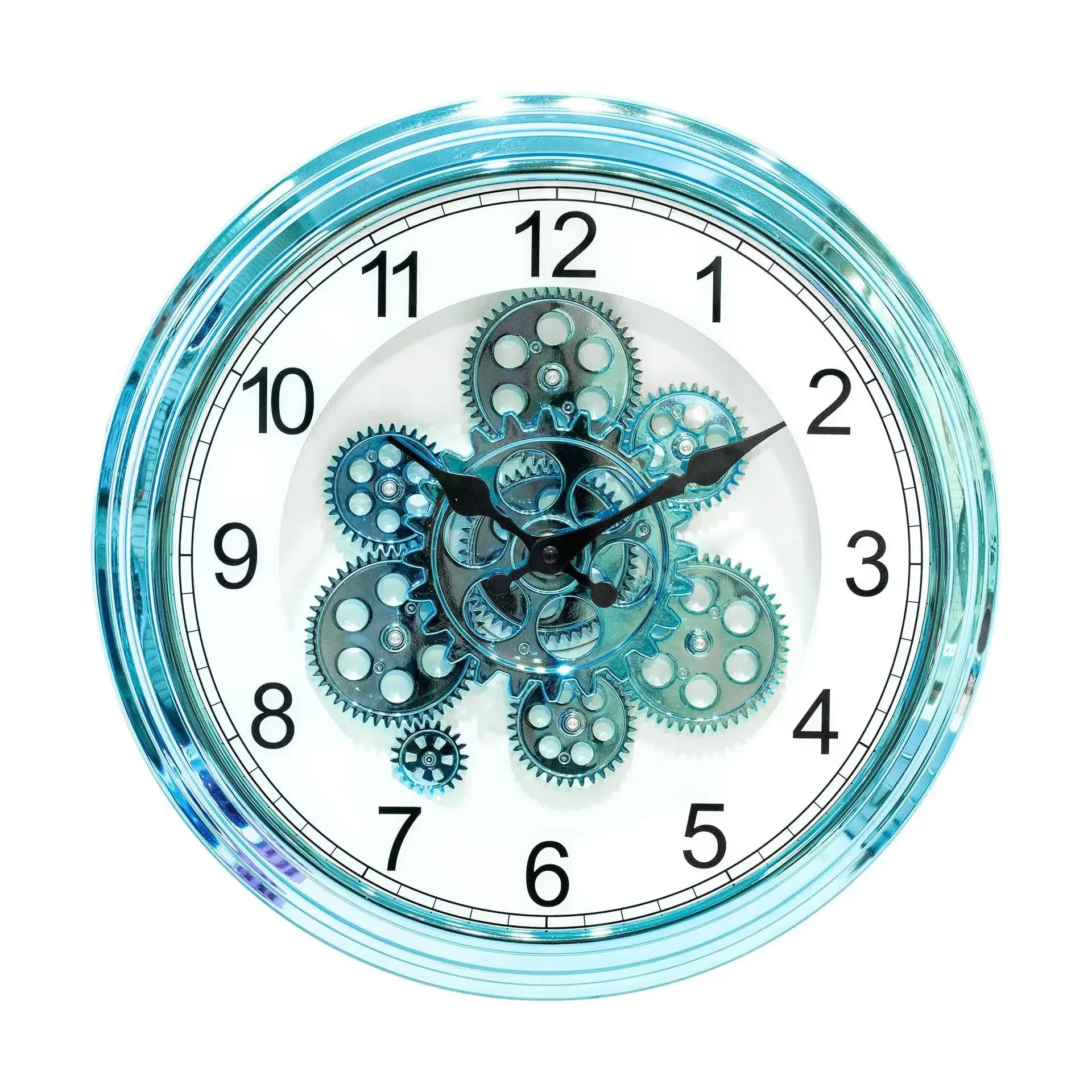 Transparent Steampunk Moving Gears Wall Clocks Vintage Industrial Large Rustic Gear Clock Modern Real Moving Gear Wall Clock