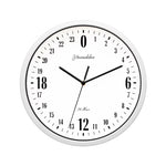 Horloge Murale 24 Heures – Cadran Silencieux Métal Noir Blanc Argent - Vignette | La Belle Horloge