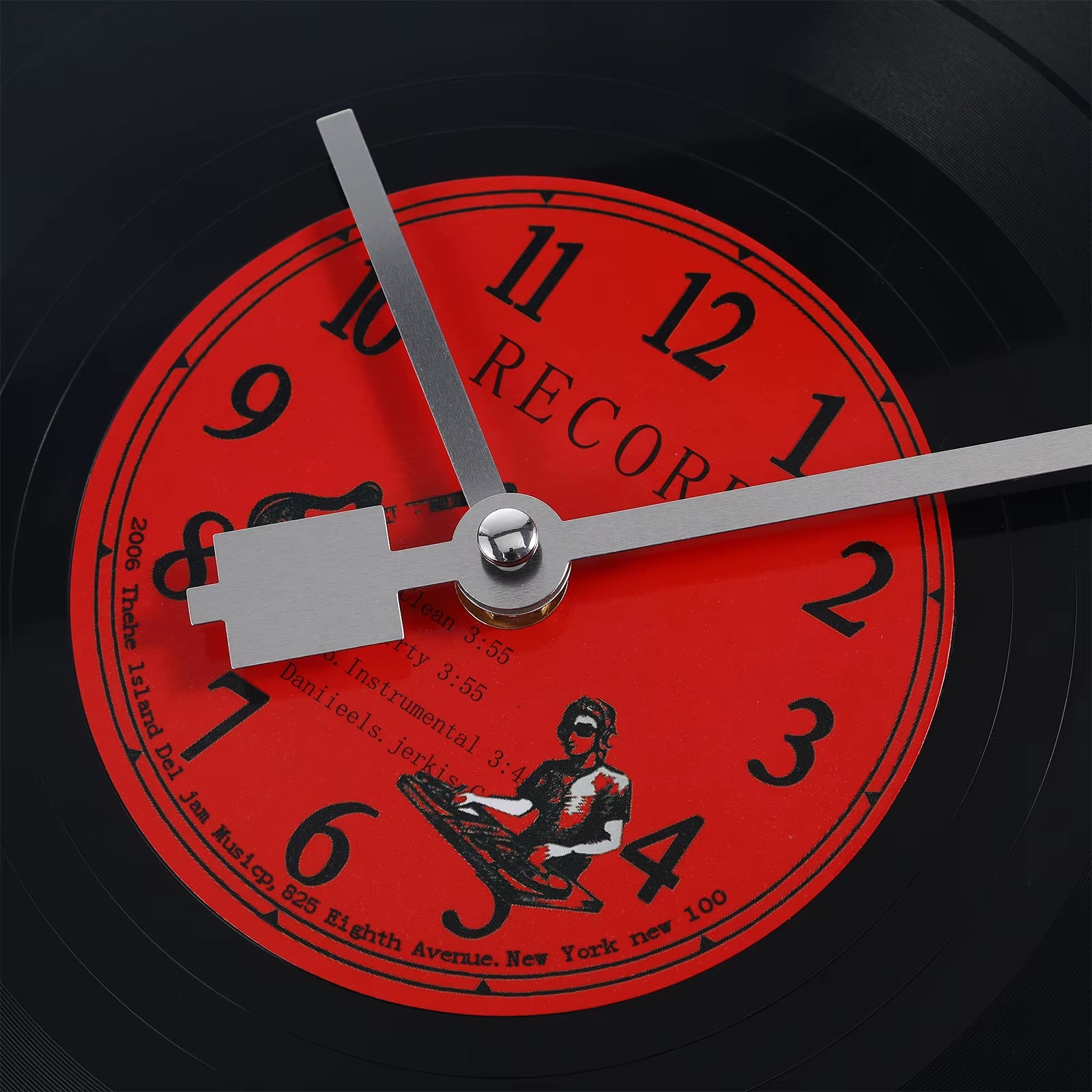 Vinyl Record Wall Clock Home Decor Artistic Black Music Cute Decorative Vintage Office Creative Vinyl Record Shape Wall Clock