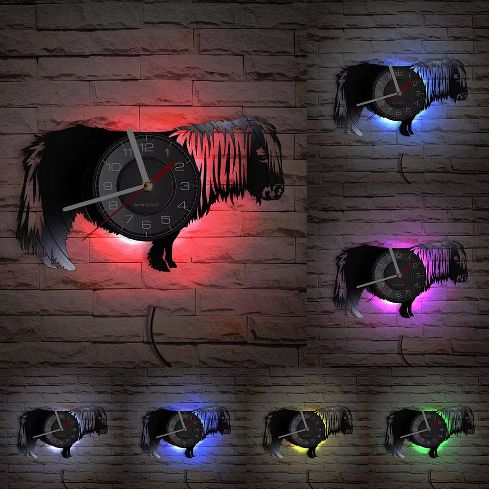 Nature Black Running Horses Equine Wall Art Wild Horses Clock Vintage Vinyl Record Wall Clock Horse Lover Home Decor Accessories