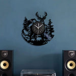 Horloge Murale Vinyle Cerf en Forêt – Style Rustique - Vignette | La Belle Horloge