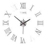 3D Acrylic Digital Wall Clock Roman Numerals Design Mirror Wall Clock Fashion Large round Wall Clock DIY Self Adhesive Clocks - Vignette | La Belle Horloge