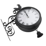 Horloge de Jardin Double Face Coq Vintage avec Potence - Vignette | La Belle Horloge
