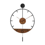 Horloge Murale "Éclipse" – Design Minimaliste en Noyer & Pendule Silencieux - Vignette | La Belle Horloge