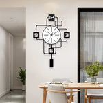 Horloge Murale "Structure" – Design Géométrique Moderne avec Pendule Silencieux - Vignette | La Belle Horloge
