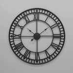 Horloge Murale Géante "Nordic Roman XL" – Métal Noir & Chiffres Romains - Vignette | La Belle Horloge