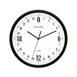 Horloge Murale 24 Heures – Cadran Silencieux Métal Noir Blanc Argent - Vignette | La Belle Horloge