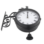 Horloge de Jardin Double Face Coq Vintage avec Potence - Vignette | La Belle Horloge