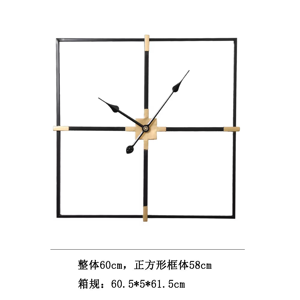 Restaurant Creative Clock Metal Iron Clock
