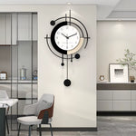 Horloge Murale Design Pendule Silencieuse – Grande Taille Métal Noir - Vignette | La Belle Horloge