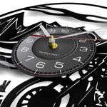 Horloge Murale "American Chopper" – Vinyle Recyclé & Design Moto Custom - Vignette | La Belle Horloge