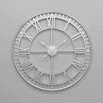 Horloge Murale Géante "Nordic Roman XL" – Métal Noir & Chiffres Romains - Vignette | La Belle Horloge