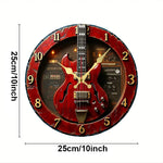 Horloge Murale Guitare Silencieuse – Design Rock Vintage - Vignette | La Belle Horloge