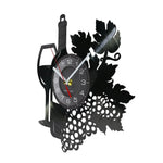 Horloge murale vinyle bouteille de vin — découpe laser, silencieuse - Vignette | La Belle Horloge
